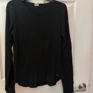 PINK Victoria's Secret Black Long Sleeve Top